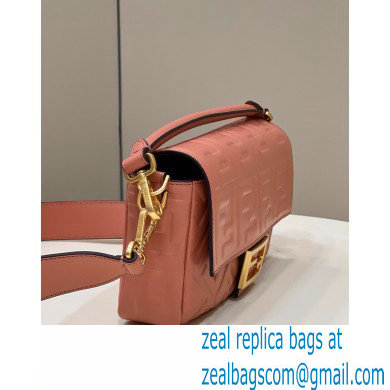 Fendi Nappa Leather Medium Baguette Bag Dark Pink 2023