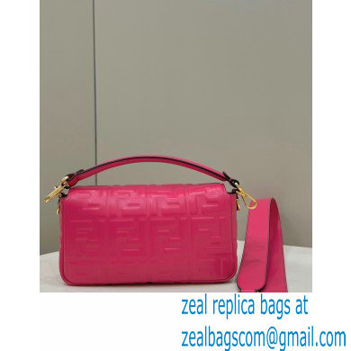 Fendi Nappa Leather Medium Baguette Bag Fuchsia 2023