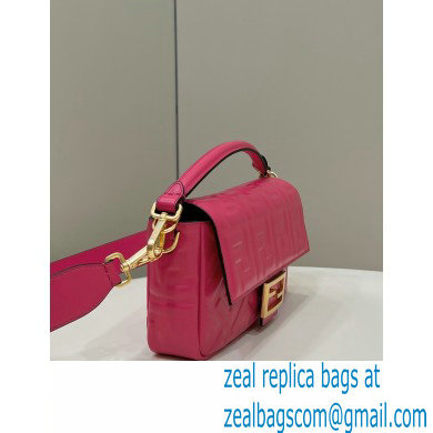 Fendi Nappa Leather Medium Baguette Bag Fuchsia 2023