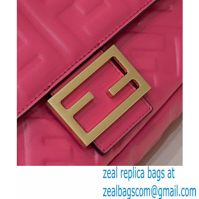 Fendi Nappa Leather Medium Baguette Bag Fuchsia 2023