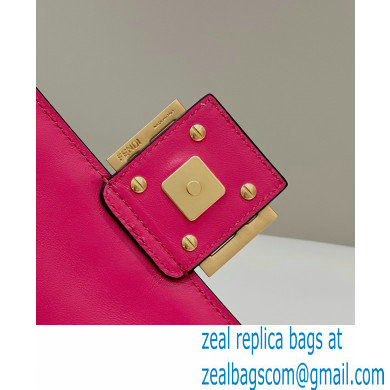 Fendi Nappa Leather Medium Baguette Bag Fuchsia 2023