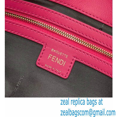 Fendi Nappa Leather Medium Baguette Bag Fuchsia 2023