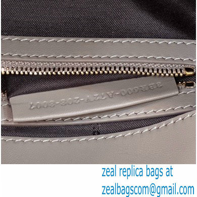 Fendi Nappa Leather Medium Baguette Bag Gray 2023