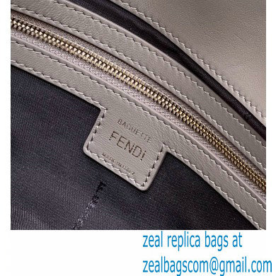 Fendi Nappa Leather Medium Baguette Bag Gray 2023