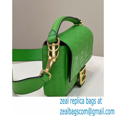 Fendi Nappa Leather Medium Baguette Bag Green 2023