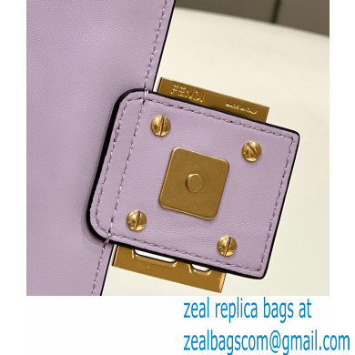 Fendi Nappa Leather Medium Baguette Bag Lilac 2023