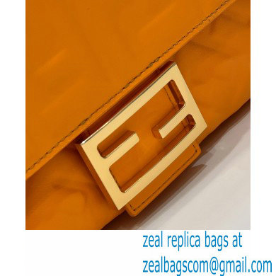Fendi Nappa Leather Medium Baguette Bag Orange 2023