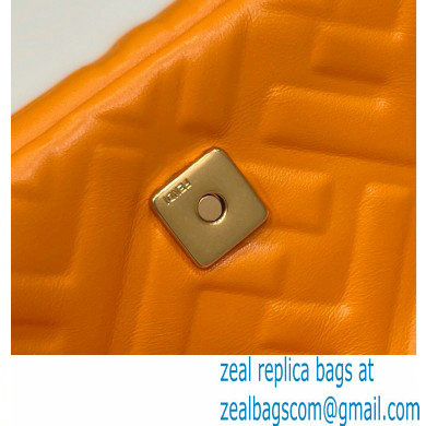 Fendi Nappa Leather Medium Baguette Bag Orange 2023