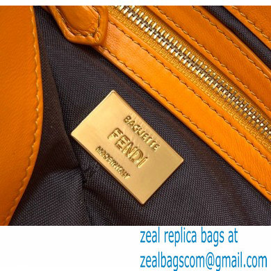 Fendi Nappa Leather Medium Baguette Bag Orange 2023