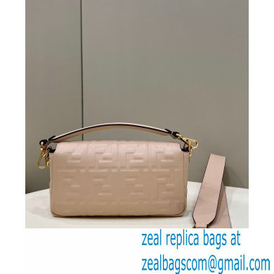 Fendi Nappa Leather Medium Baguette Bag Pale Pink 2023