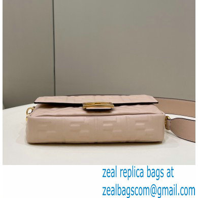 Fendi Nappa Leather Medium Baguette Bag Pale Pink 2023