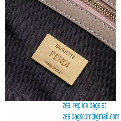 Fendi Nappa Leather Medium Baguette Bag Pale Pink 2023 - Click Image to Close
