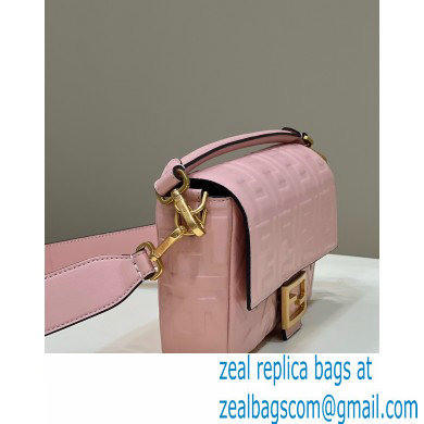 Fendi Nappa Leather Medium Baguette Bag Pink 2023