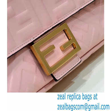 Fendi Nappa Leather Medium Baguette Bag Pink 2023