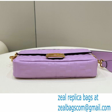 Fendi Nappa Leather Medium Baguette Bag Purple 2023