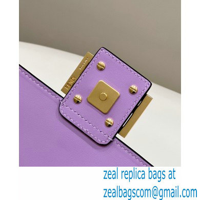 Fendi Nappa Leather Medium Baguette Bag Purple 2023