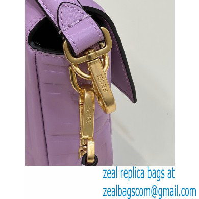 Fendi Nappa Leather Medium Baguette Bag Purple 2023