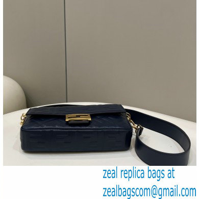 Fendi Nappa Leather Medium Baguette Bag Roayl Blue 2023