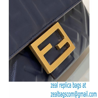 Fendi Nappa Leather Medium Baguette Bag Roayl Blue 2023