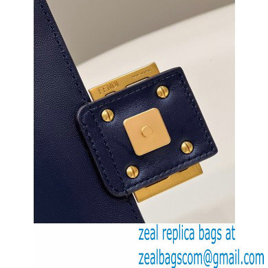 Fendi Nappa Leather Medium Baguette Bag Roayl Blue 2023