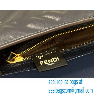 Fendi Nappa Leather Medium Baguette Bag Roayl Blue 2023