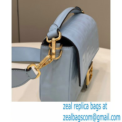 Fendi Nappa Leather Medium Baguette Bag Sky Blue 2023