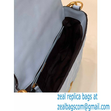 Fendi Nappa Leather Medium Baguette Bag Sky Blue 2023