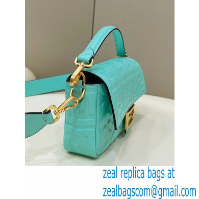 Fendi Nappa Leather Medium Baguette Bag Turquoise Green 2023