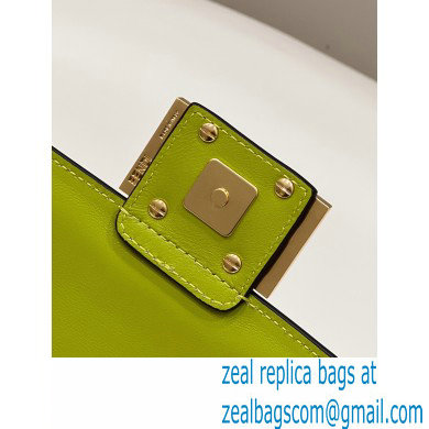 Fendi Nappa Leather Mini Baguette Bag Acid Green 2023