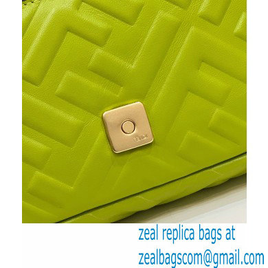 Fendi Nappa Leather Mini Baguette Bag Acid Green 2023 - Click Image to Close