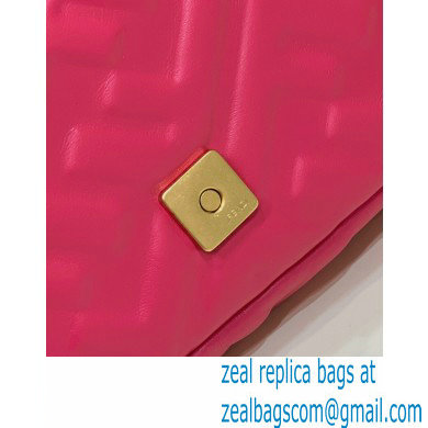 Fendi Nappa Leather Mini Baguette Bag Fuchsia 2023