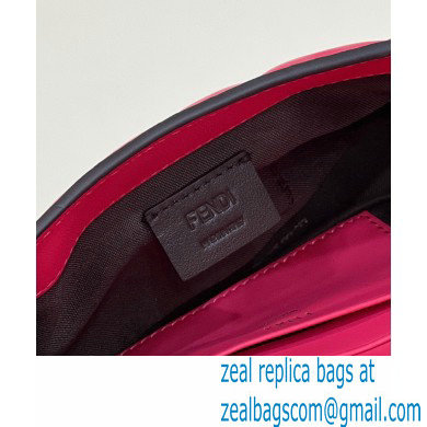 Fendi Nappa Leather Mini Baguette Bag Fuchsia 2023