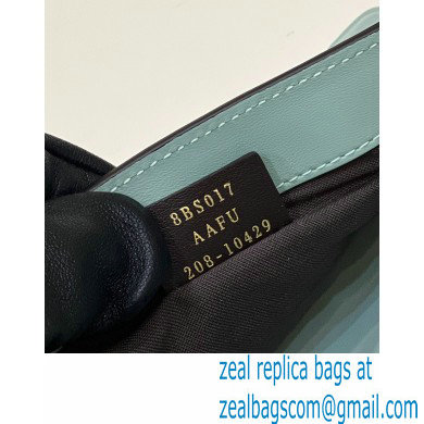 Fendi Nappa Leather Mini Baguette Bag Gray Green 2023