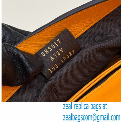 Fendi Nappa Leather Mini Baguette Bag Orange 2023