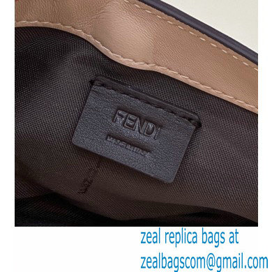 Fendi Nappa Leather Mini Baguette Bag Pale Pink 2023