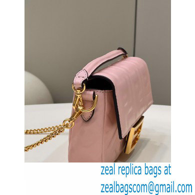 Fendi Nappa Leather Mini Baguette Bag Pink 2023
