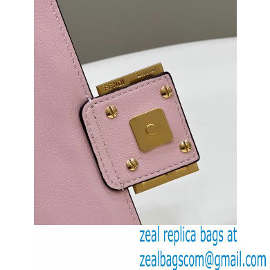 Fendi Nappa Leather Mini Baguette Bag Pink 2023