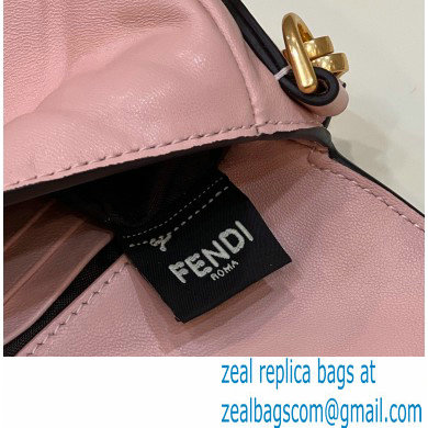 Fendi Nappa Leather Mini Baguette Bag Pink 2023