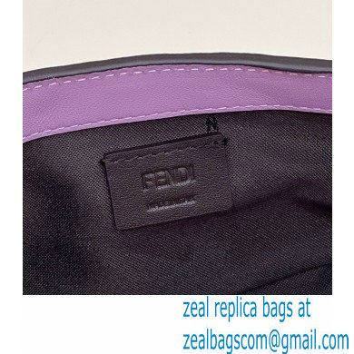 Fendi Nappa Leather Mini Baguette Bag Purple 2023