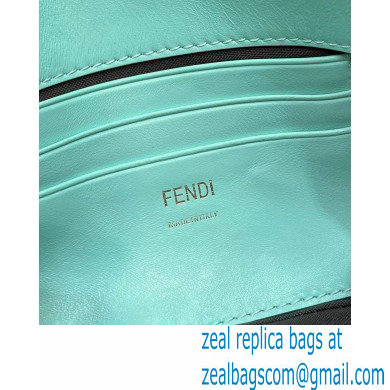 Fendi Nappa Leather Mini Baguette Bag Turquoise Green 2023