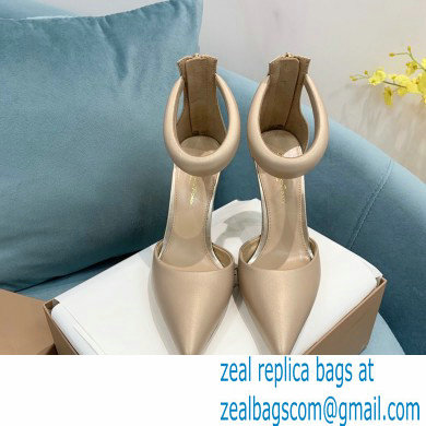 Gianvito Rossi Heel 10.5cm Bijoux Pumps Leather Beige 2023 - Click Image to Close