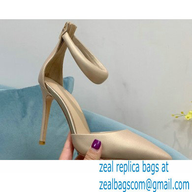 Gianvito Rossi Heel 10.5cm Bijoux Pumps Leather Beige 2023