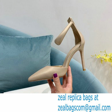 Gianvito Rossi Heel 10.5cm Bijoux Pumps Leather Beige 2023