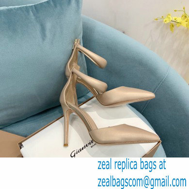 Gianvito Rossi Heel 10.5cm Bijoux Pumps Leather Beige 2023 - Click Image to Close