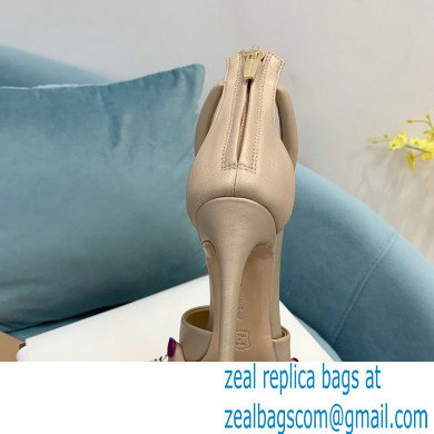 Gianvito Rossi Heel 10.5cm Bijoux Pumps Leather Beige 2023 - Click Image to Close