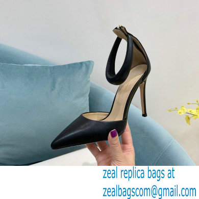 Gianvito Rossi Heel 10.5cm Bijoux Pumps Leather Black 2023