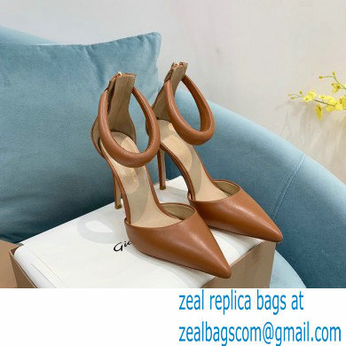 Gianvito Rossi Heel 10.5cm Bijoux Pumps Leather Brown 2023