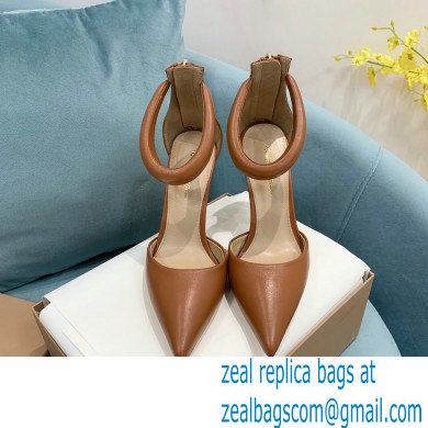 Gianvito Rossi Heel 10.5cm Bijoux Pumps Leather Brown 2023