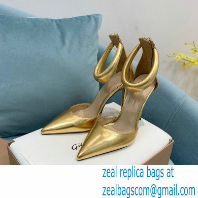 Gianvito Rossi Heel 10.5cm Bijoux Pumps Leather Gold 2023