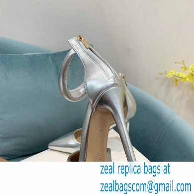 Gianvito Rossi Heel 10.5cm Bijoux Pumps Leather Silver 2023